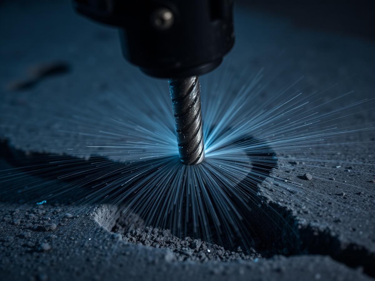 Diamond bit engagement · wet cut